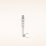 0.3 Round Shaped Moissanite Half Eternity Wedding Band