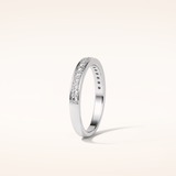 0.3 Round Shaped Moissanite Half Eternity Wedding Band