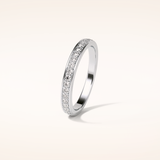 0.3 Round Shaped Moissanite Half Eternity Wedding Band