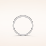 0.3 Round Shaped Moissanite Half Eternity Wedding Band
