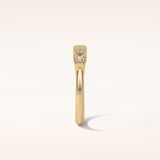 0.52 Baguette Shaped Moissanite Half Eternity Wedding Band