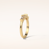 0.52 Baguette Shaped Moissanite Half Eternity Wedding Band