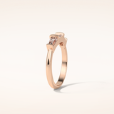 0.52 Baguette Shaped Moissanite Half Eternity Wedding Band