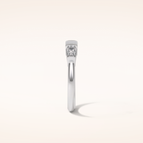 0.52 Baguette Shaped Moissanite Half Eternity Wedding Band