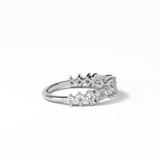 1.28 TCW Emerald and Round Shaped Wedding Band 3