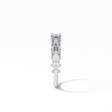 1.28 TCW Emerald and Round Shaped Wedding Band 4
