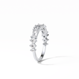1.28 TCW Emerald and Round Shaped Wedding Band 5