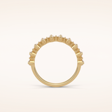 0.52 Round Shaped Moissanite Half Eternity Wedding Band