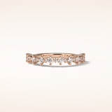 0.52 Round Shaped Moissanite Half Eternity Wedding Band