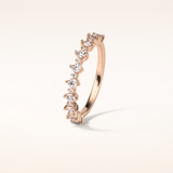 0.52 Round Shaped Moissanite Half Eternity Wedding Band