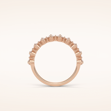 0.52 Round Shaped Moissanite Half Eternity Wedding Band