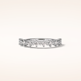0.52 Round Shaped Moissanite Half Eternity Wedding Band