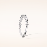 0.52 Round Shaped Moissanite Half Eternity Wedding Band