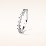 0.52 Round Shaped Moissanite Half Eternity Wedding Band