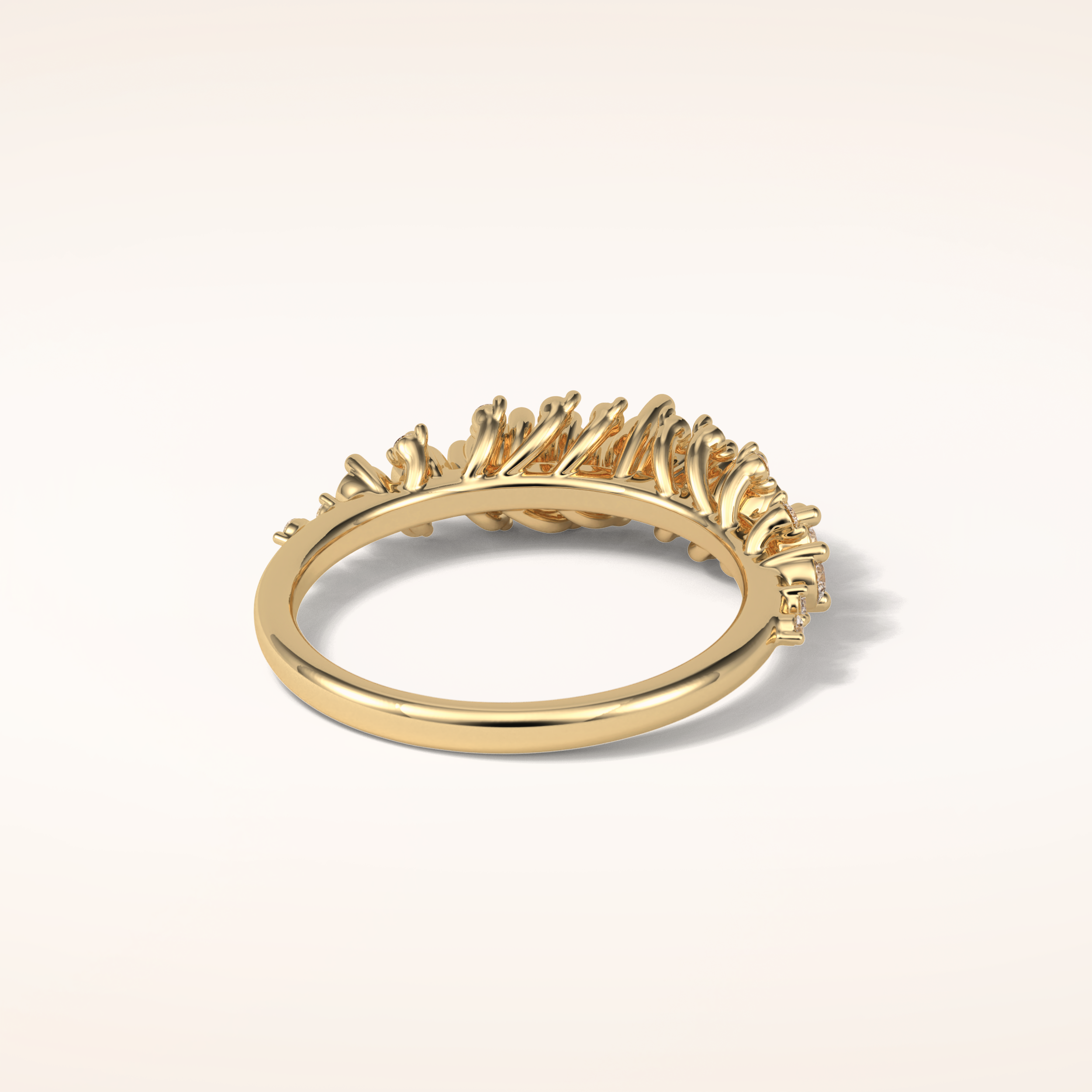 0.64 Round Shaped Moissanite Multi Stone Wedding Band