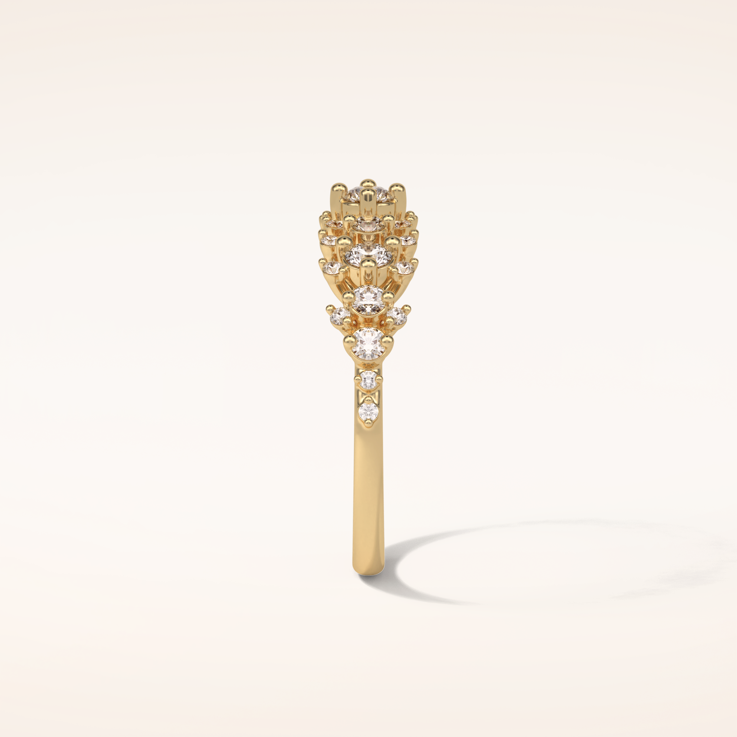 0.64 Round Shaped Moissanite Multi Stone Wedding Band