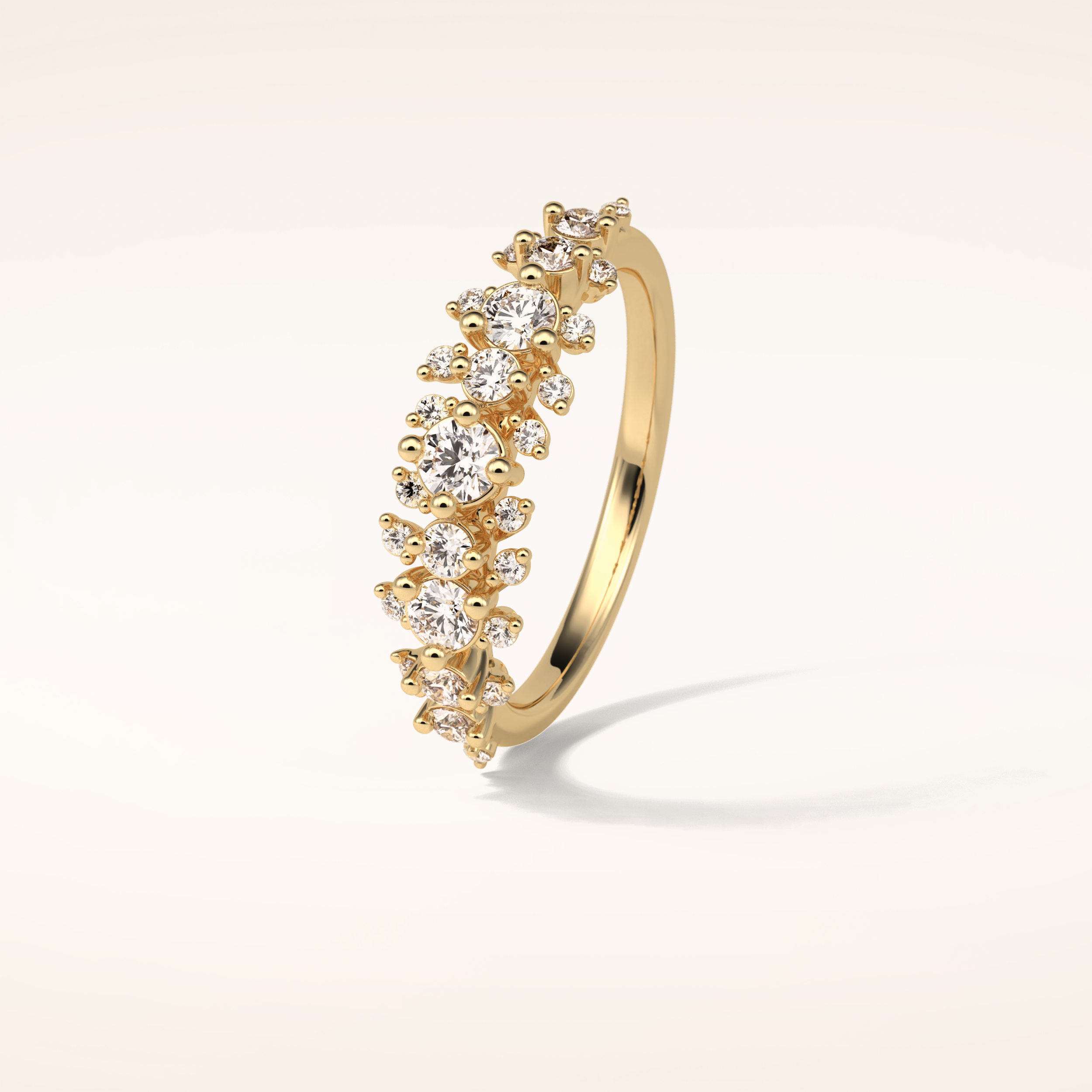 0.64 Round Shaped Moissanite Multi Stone Wedding Band