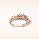 0.64 Round Shaped Moissanite Multi Stone Wedding Band