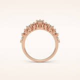 0.64 Round Shaped Moissanite Multi Stone Wedding Band