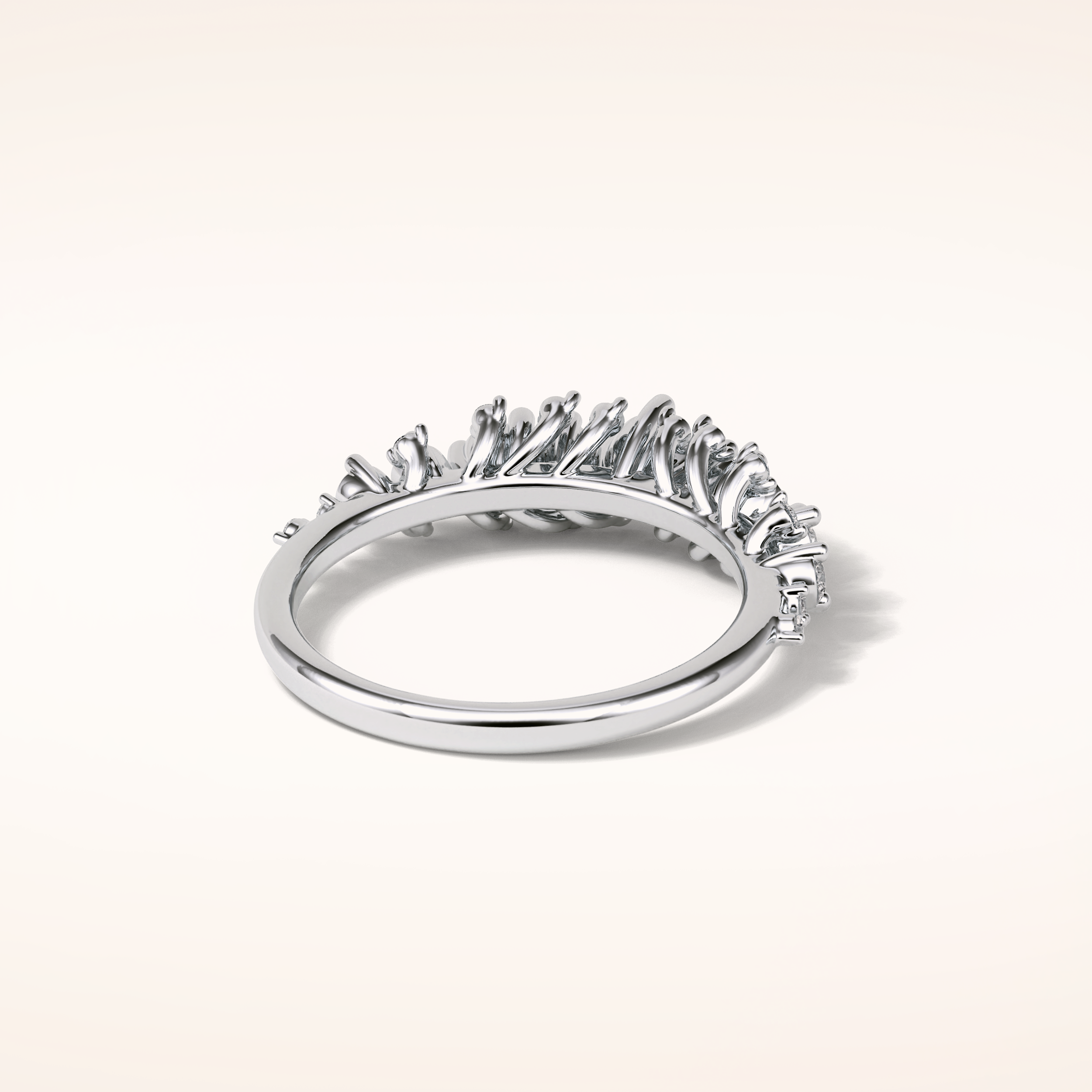 0.64 Round Shaped Moissanite Multi Stone Wedding Band