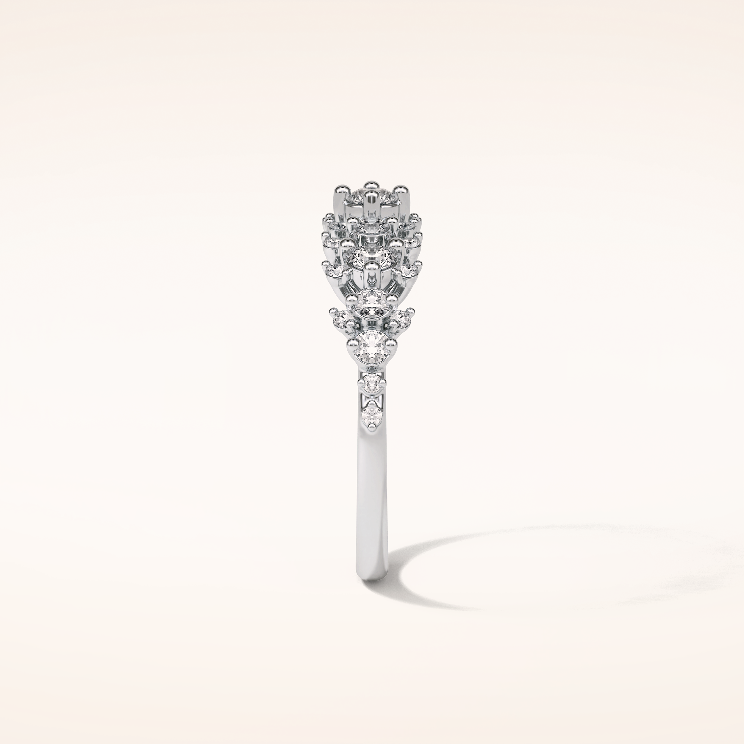 0.64 Round Shaped Moissanite Multi Stone Wedding Band