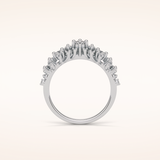 0.64 Round Shaped Moissanite Multi Stone Wedding Band