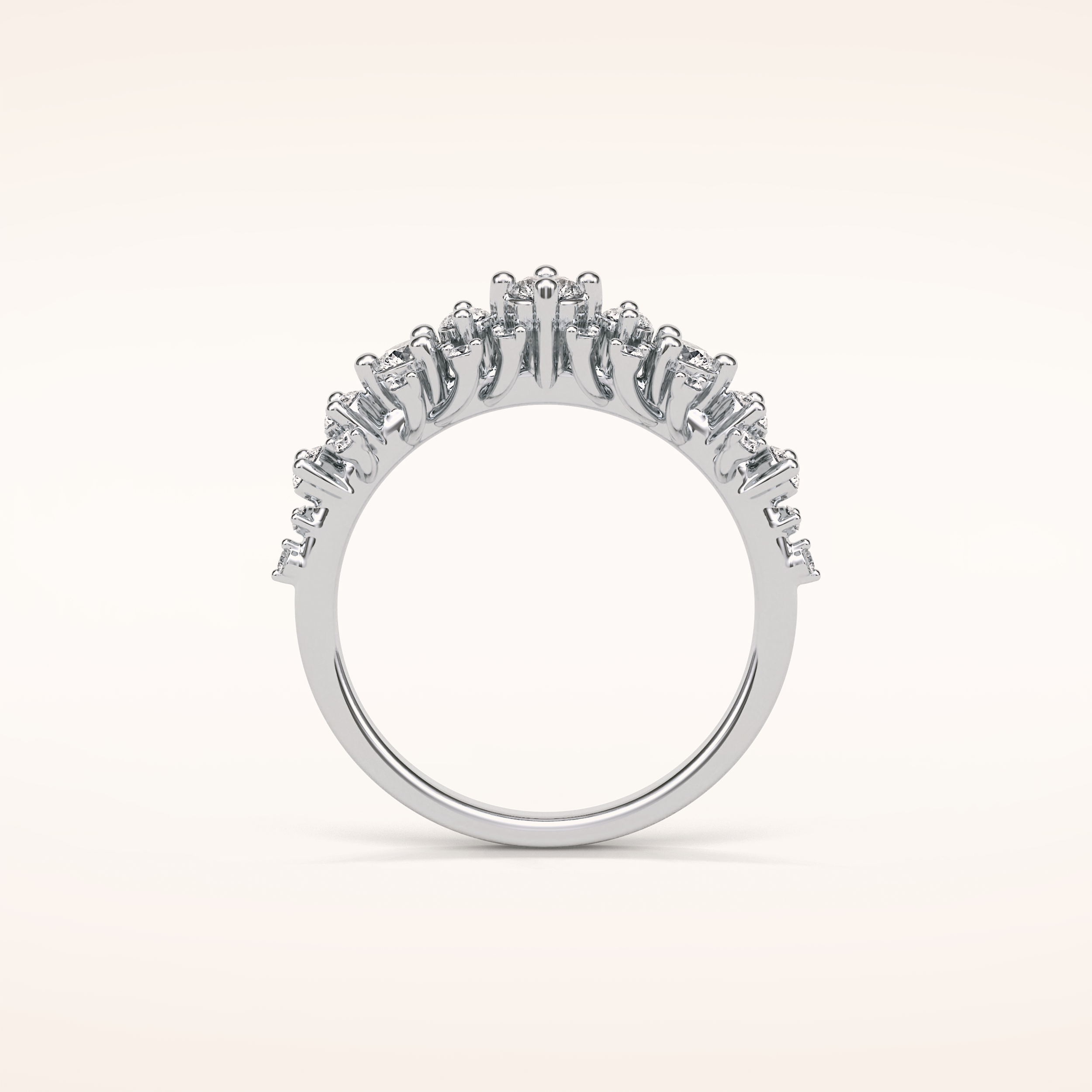 0.64 Round Shaped Moissanite Multi Stone Wedding Band