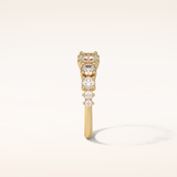 1.2 Oval & Round Shaped Moissanite Nine Stone Wedding Band