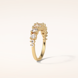 1.2 Oval & Round Shaped Moissanite Nine Stone Wedding Band