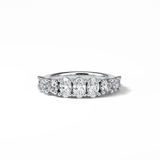 1.2 TCW Oval and Round Shaped Wedding Band 1