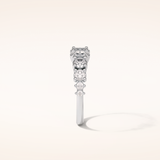 1.2 Oval & Round Shaped Moissanite Nine Stone Wedding Band