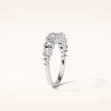 1.2 Oval & Round Shaped Moissanite Nine Stone Wedding Band