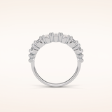 1.2 Oval & Round Shaped Moissanite Nine Stone Wedding Band