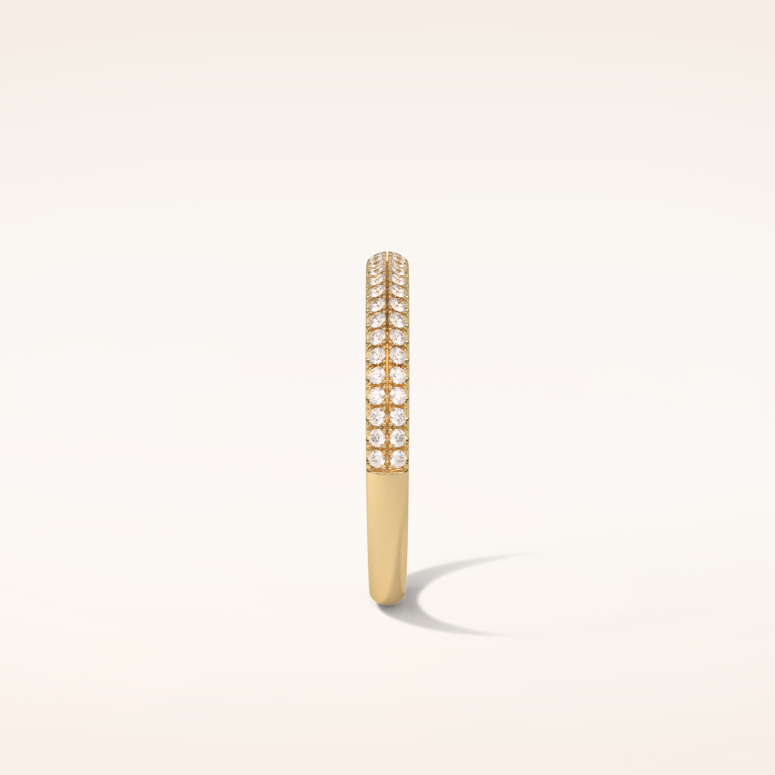 0.32 Round Shaped Moissanite Nine Stone Wedding Band