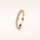 0.32 Round Shaped Moissanite Nine Stone Wedding Band