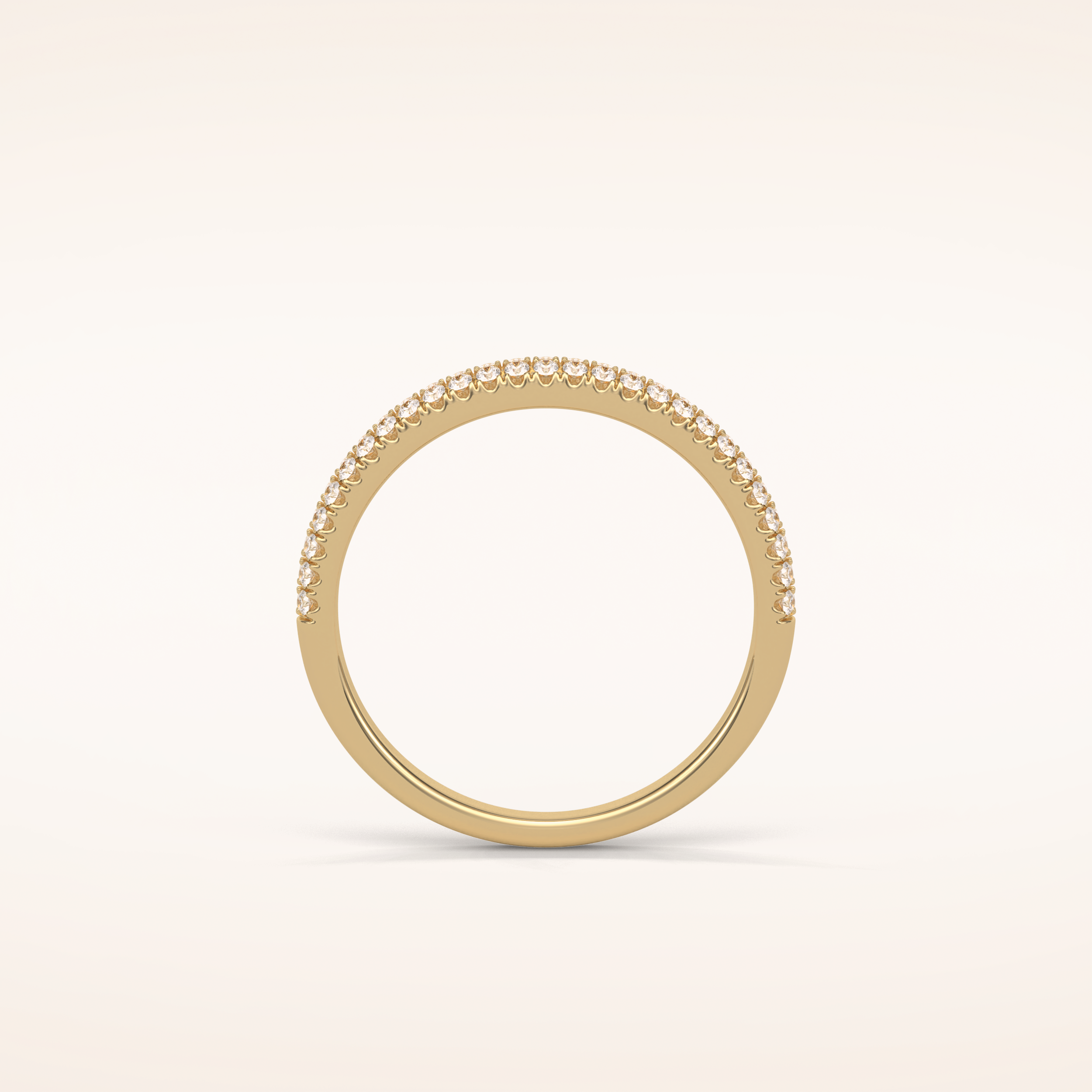 0.32 Round Shaped Moissanite Nine Stone Wedding Band