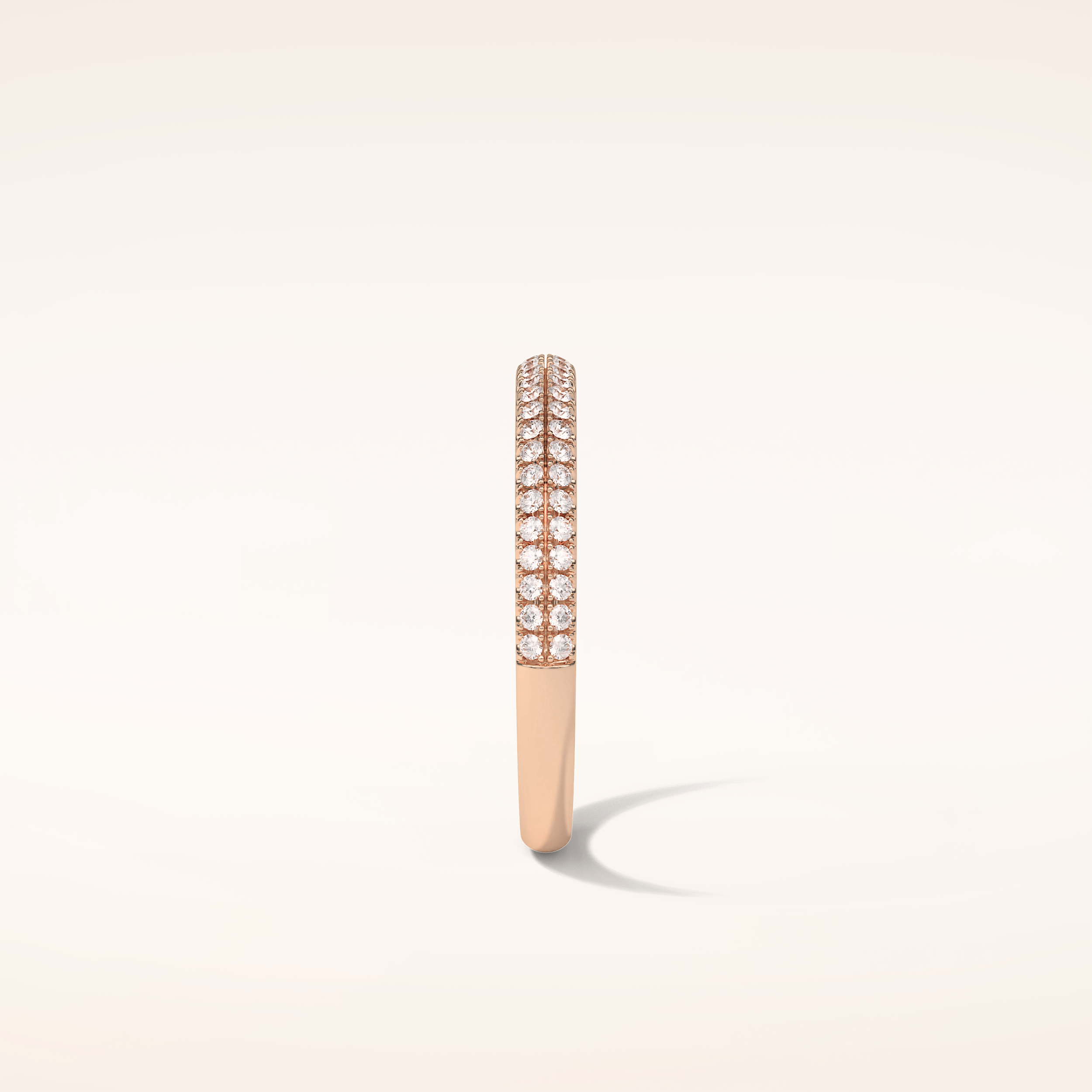 0.32 Round Shaped Moissanite Nine Stone Wedding Band