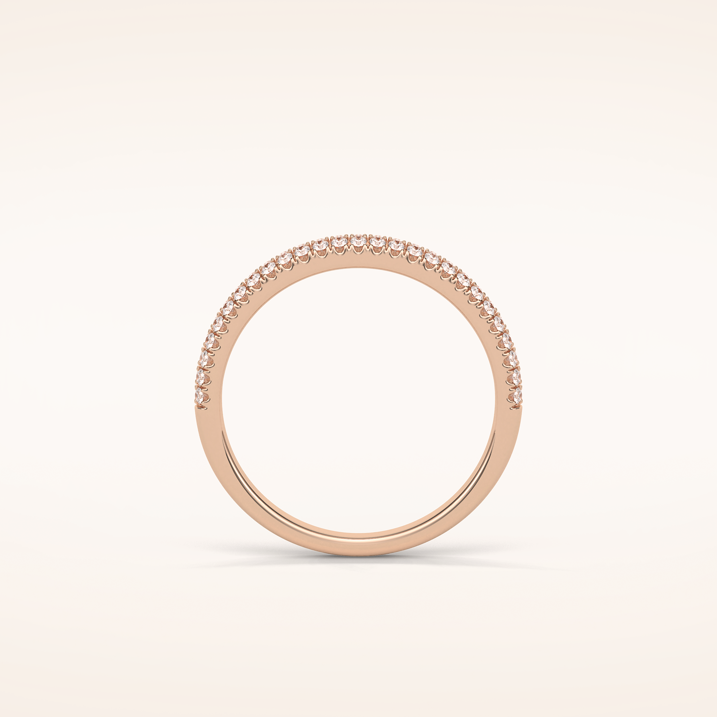 0.32 Round Shaped Moissanite Nine Stone Wedding Band