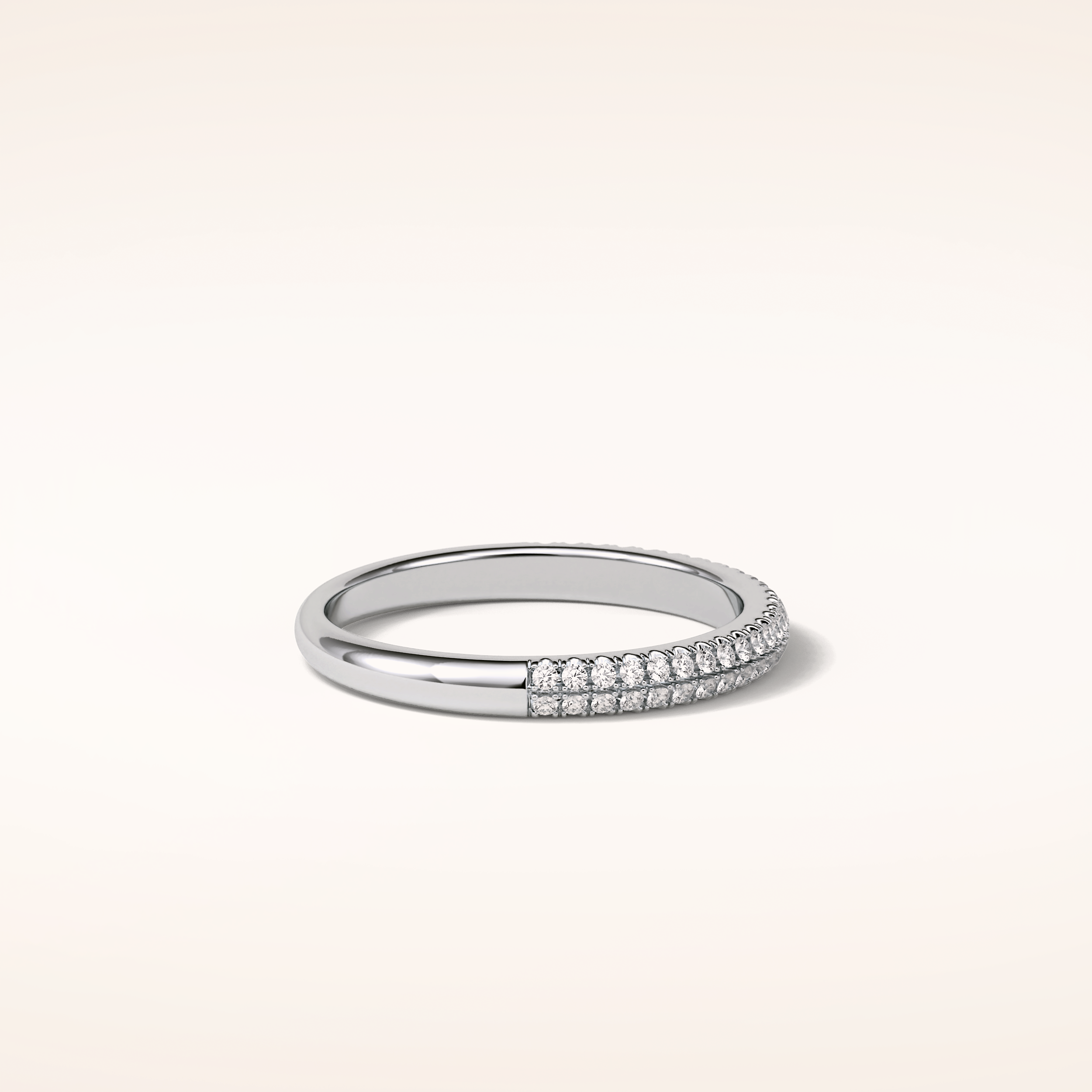 0.32 Round Shaped Moissanite Nine Stone Wedding Band