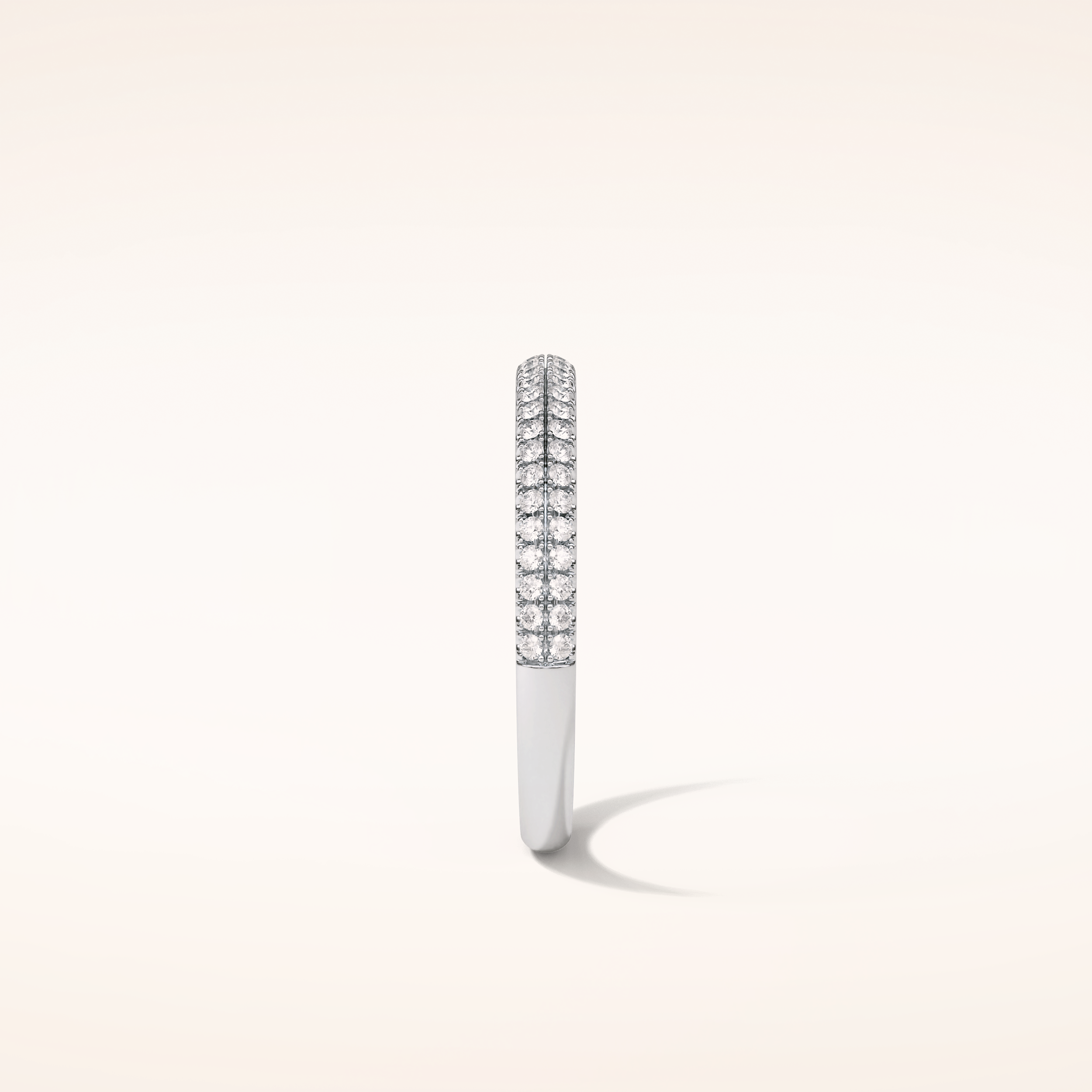 0.32 Round Shaped Moissanite Nine Stone Wedding Band