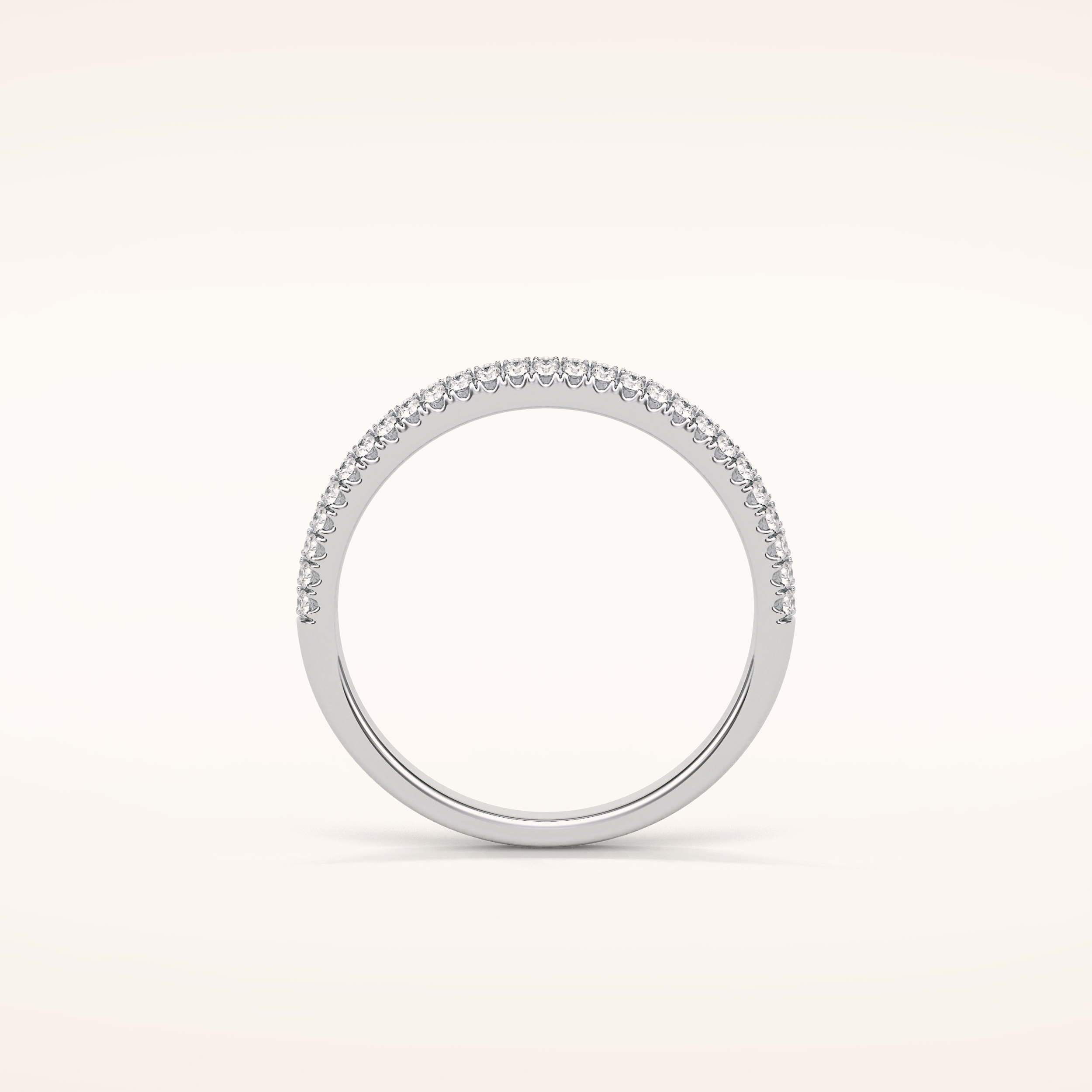 0.32 Round Shaped Moissanite Nine Stone Wedding Band