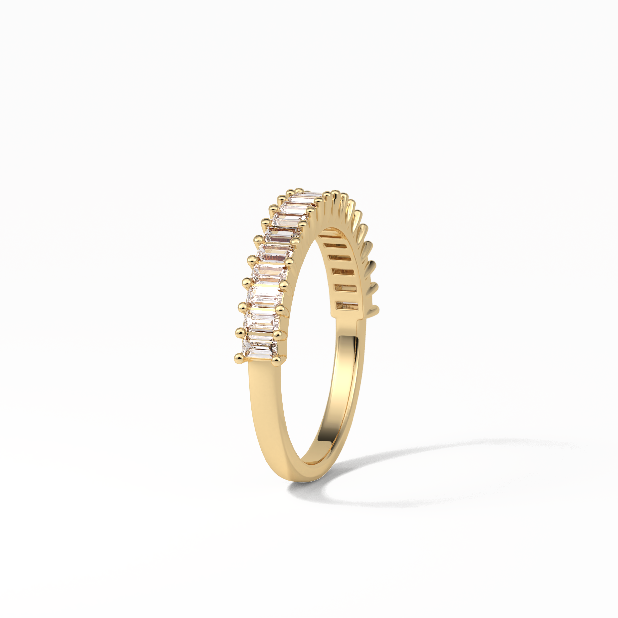 0.5 TCW Baguette Shaped Wedding Band 10