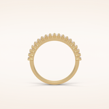 0.5 Baguette Shaped Moissanite Nine Stone Wedding Band