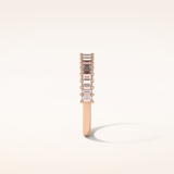 0.5 Baguette Shaped Moissanite Nine Stone Wedding Band