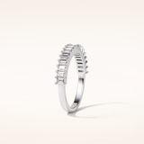 0.5 Baguette Shaped Moissanite Nine Stone Wedding Band