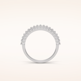 0.5 Baguette Shaped Moissanite Nine Stone Wedding Band