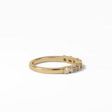 0.42 TCW Baguette and Round Shaped Wedding Band 11