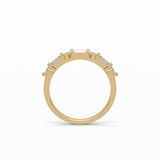 0.42 TCW Baguette and Round Shaped Wedding Band 10