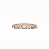 0.42 TCW Baguette and Round Shaped Wedding Band 15