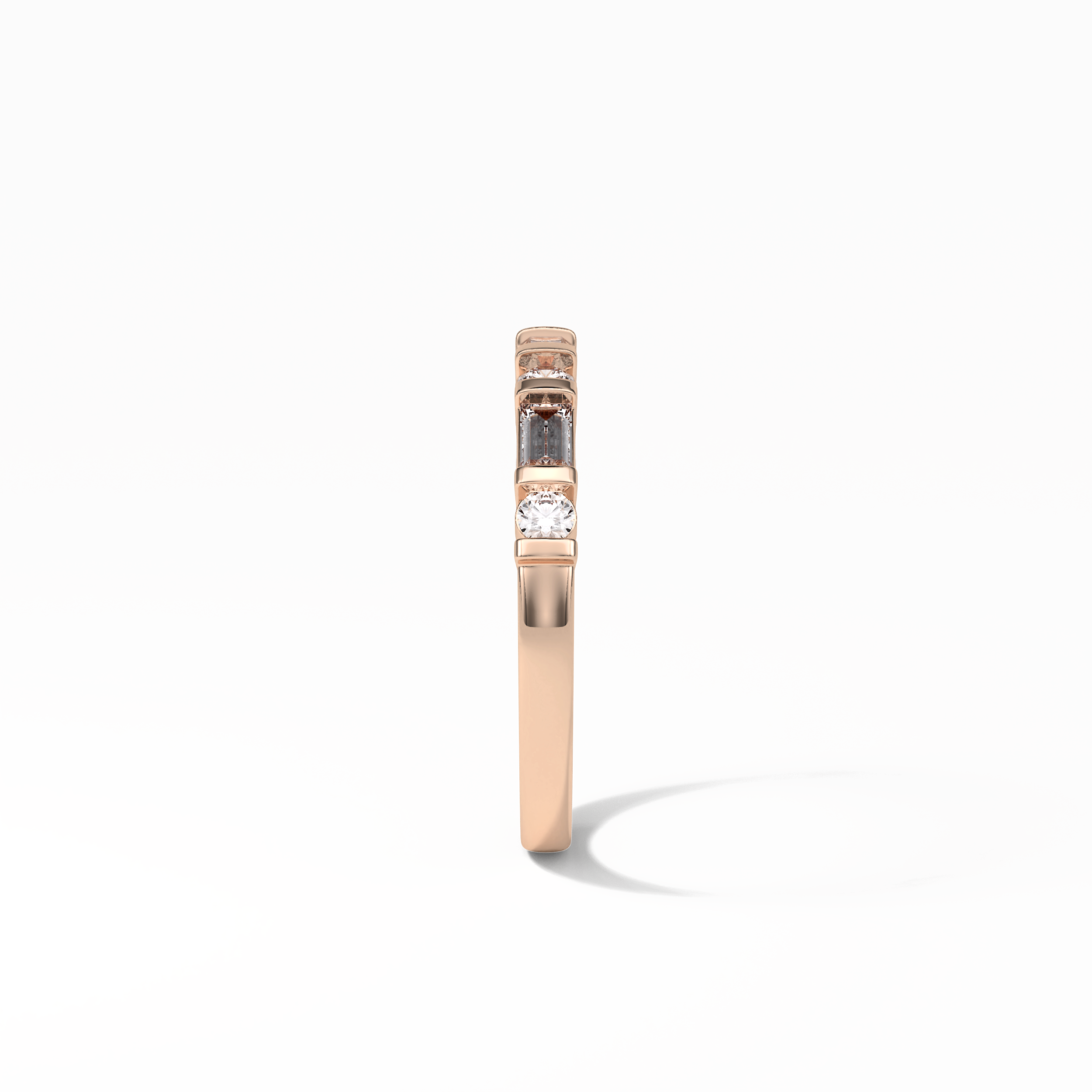 0.42 TCW Baguette and Round Shaped Wedding Band 18